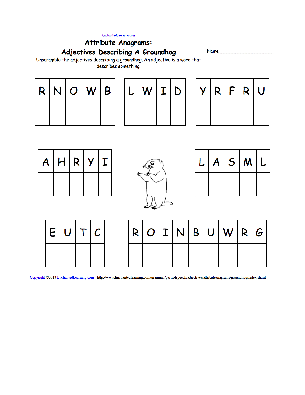 Groundhog Day Crafts, Worksheets And Printable Books - Groundhog Day Crossword Puzzles Printable