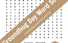 Groundhog Day Word Search Free Printable | Superheroes And Teacups - Groundhog Day Crossword Puzzles Printable