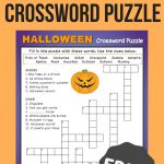 Halloween Crossword Puzzle #3 | Fall Fun | Halloween Crossword   Printable Crossword Puzzles #3