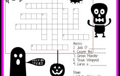 Halloween Crossword &amp; Puzzles For Kids | ~All Hallows Eve - Halloween Crossword Puzzle Printable 3Rd Grade