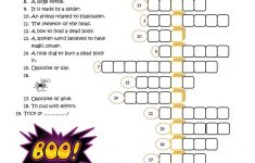 Halloween Crossword Worksheet - Free Esl Printable Worksheets Made - Halloween Crossword Puzzles For Adults Printable