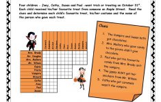 Halloween Logic Puzzle Worksheet - Free Esl Printable Worksheets - Printable Halloween Puzzle Pages