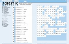 Handy Acrostic Magazine - Lovatts Crossword Puzzles Games &amp; Trivia - Printable Acrostic Puzzle