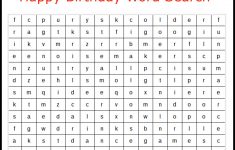 Happy Birthday Word Search | Activity Shelter - Printable Birthday Crossword Puzzles