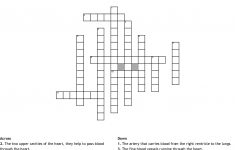 Heart Anatomy Crossword - Wordmint - Anatomy Crossword Puzzles Printable