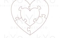 Heart In Heart Jigsaw Puzzle Templates Ai Eps Dxf Svg Png | Etsy - Printable Puzzle Heart