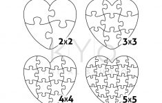 Heart Jigsaw Puzzle Templates Ai Eps Svg Pdf Dxf Files, Heart Shape - Printable Jigsaw Puzzle Pdf