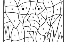 Hidden Picture Colornumber | Educative Puzzle For Kids - Printable Elephant Puzzle