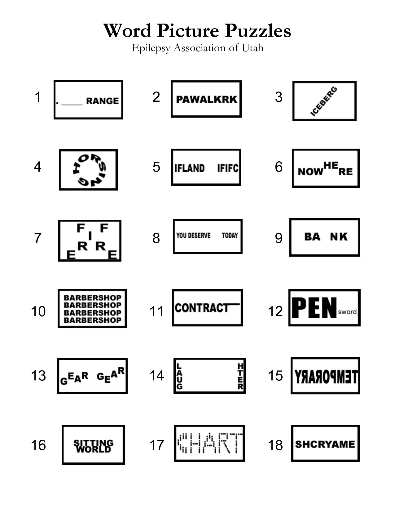 Hidden+Meaning+Word+Puzzles | Interactive Notebook | Word Puzzles - Printable Pictogram Puzzles