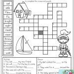 Homophones: Crossword Puzzle  Read The Clues And Use The Word Bank   Printable Crossword Puzzles For 1St Graders