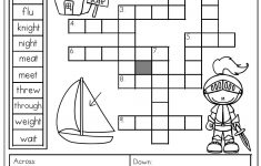 Homophones: Crossword Puzzle- Read The Clues And Use The Word Bank - Printable Crosswords For 1St Grade