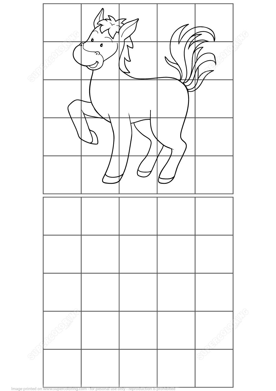 Horse Grid Puzzle | Free Printable Puzzle Games - Printable Horse Puzzles