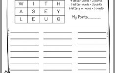 How To Use Boggle In Word Work (Sunny Days In Second Grade - Printable Boggle Puzzles