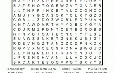 Ice Cream Flavors Printable Word Search Puzzle - Printable Rainbow Puzzle