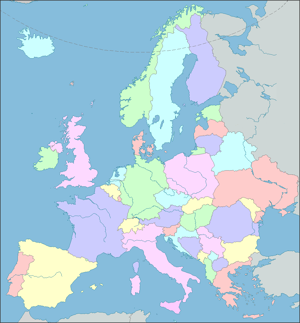 Interactive Map Of Europe, Europe Map With Countries And Seas - Printable Puzzle Map Of Europe