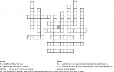 Introduction To Geography Crossword - Wordmint - Printable Geography Crossword
