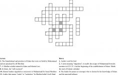 Islam Crossword Puzzle Crossword - Wordmint - Islamic Crossword Puzzles Printable