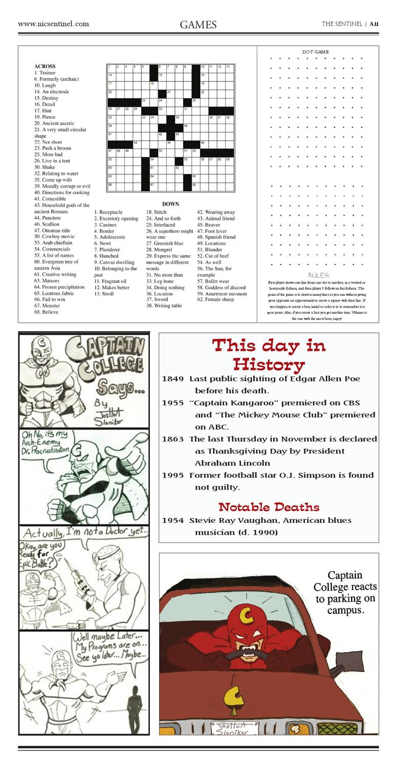 Issue 2 2011-2012North Idaho College - The Sentinel - Issuu - Printable Crossword Mirroreyes
