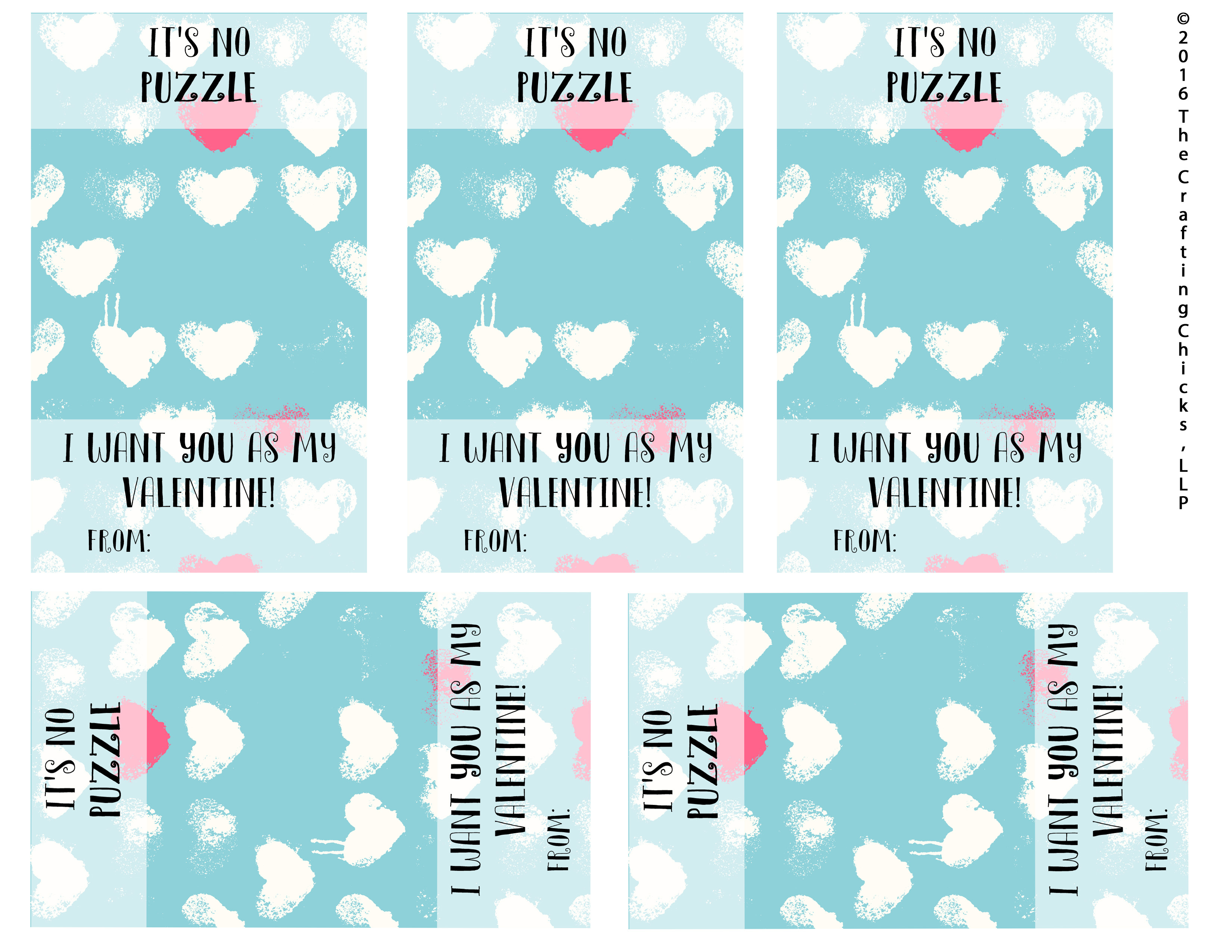 It&amp;#039;s No Puzzle Valentines Printables - The Crafting Chicks - Printable Valentine Puzzle