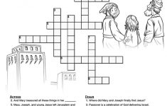 Jesus As A Child Sunday School Crossword: The Jesus As A Child - Printable Joseph Crossword