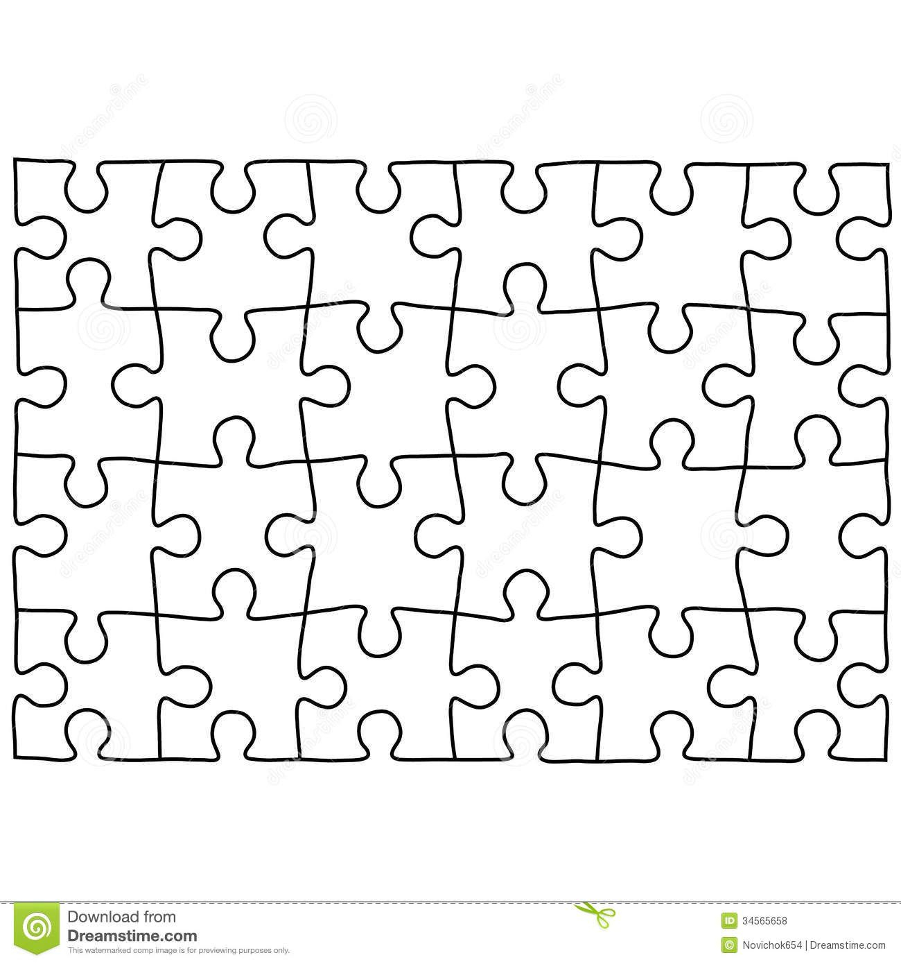 Jigsaw Puzzle Design Template | Free Puzzle Templates 1300.1390 - Printable Jigsaw Puzzle Maker