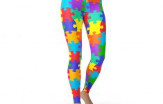 Jigsaw Puzzle Rainbow Leggings For Women All Over Print | Etsy - Puzzle Print Leggings