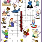 Jobs Occupations Professions Esl Printable Crossword Puzzle   Printable Crossword Puzzles Job