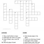 Judges Crossword Puzzle   Printable Bible Crossword