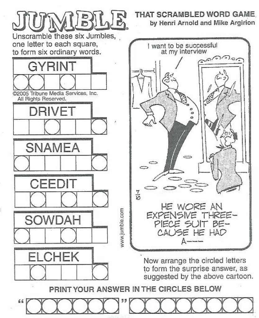Printable Jumble Puzzles For Adults Printable Crossword Puzzles