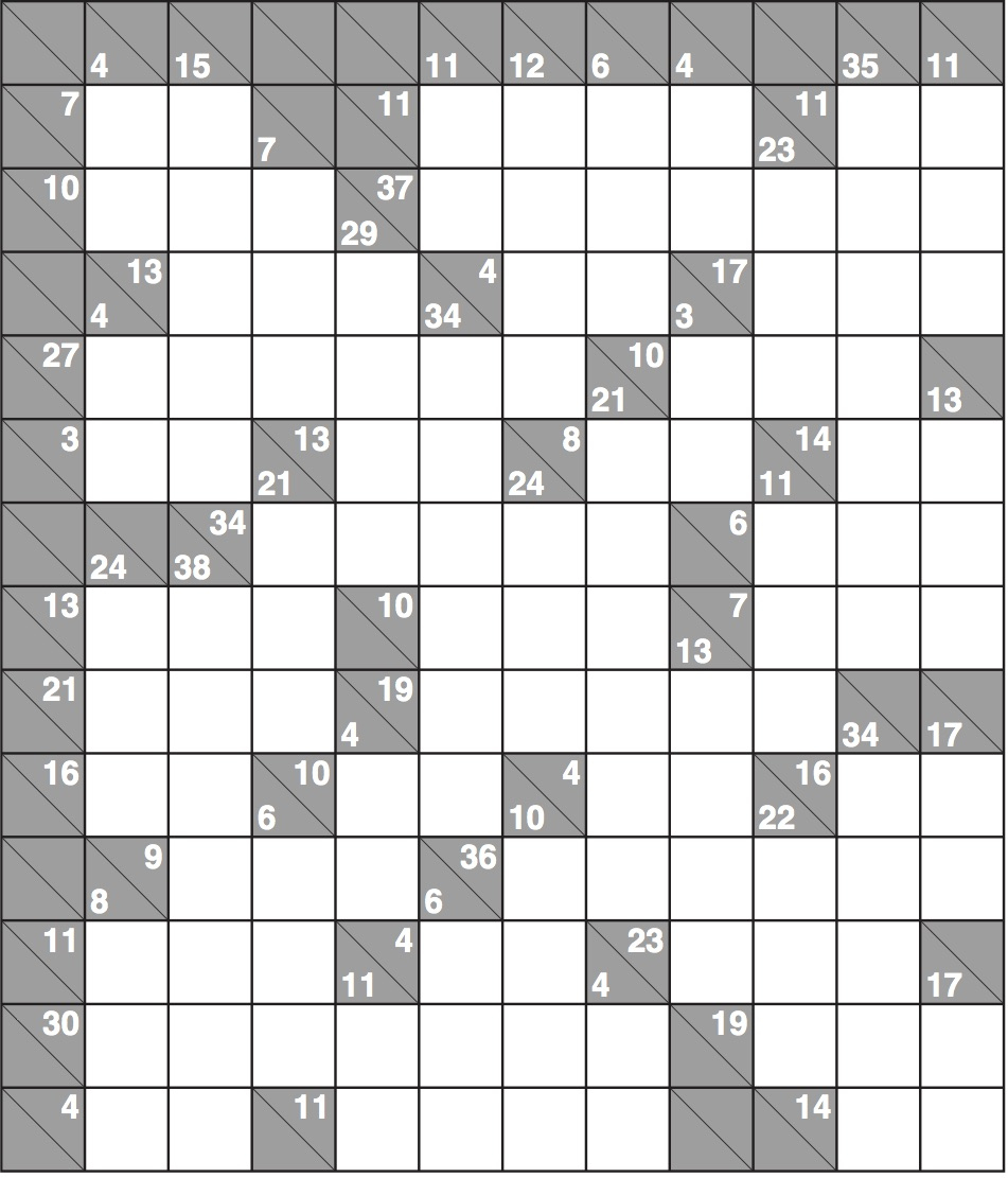 Expert-level Kakuro puzzle image