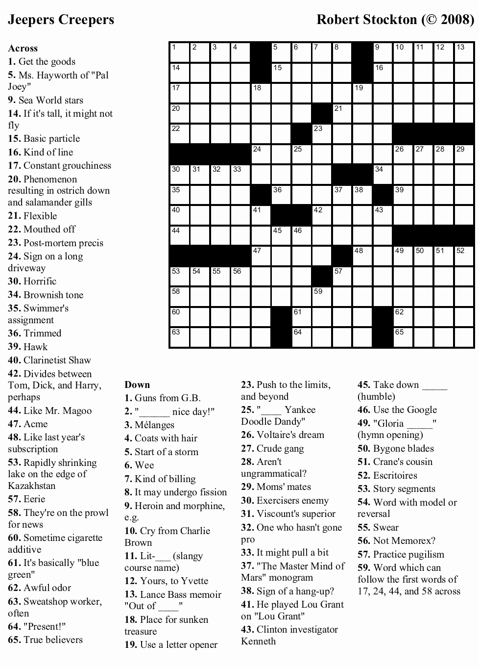La Times Crossword Puzzle Printable Beautiful Free Daily Universal - Free Printable Universal Crossword Puzzle
