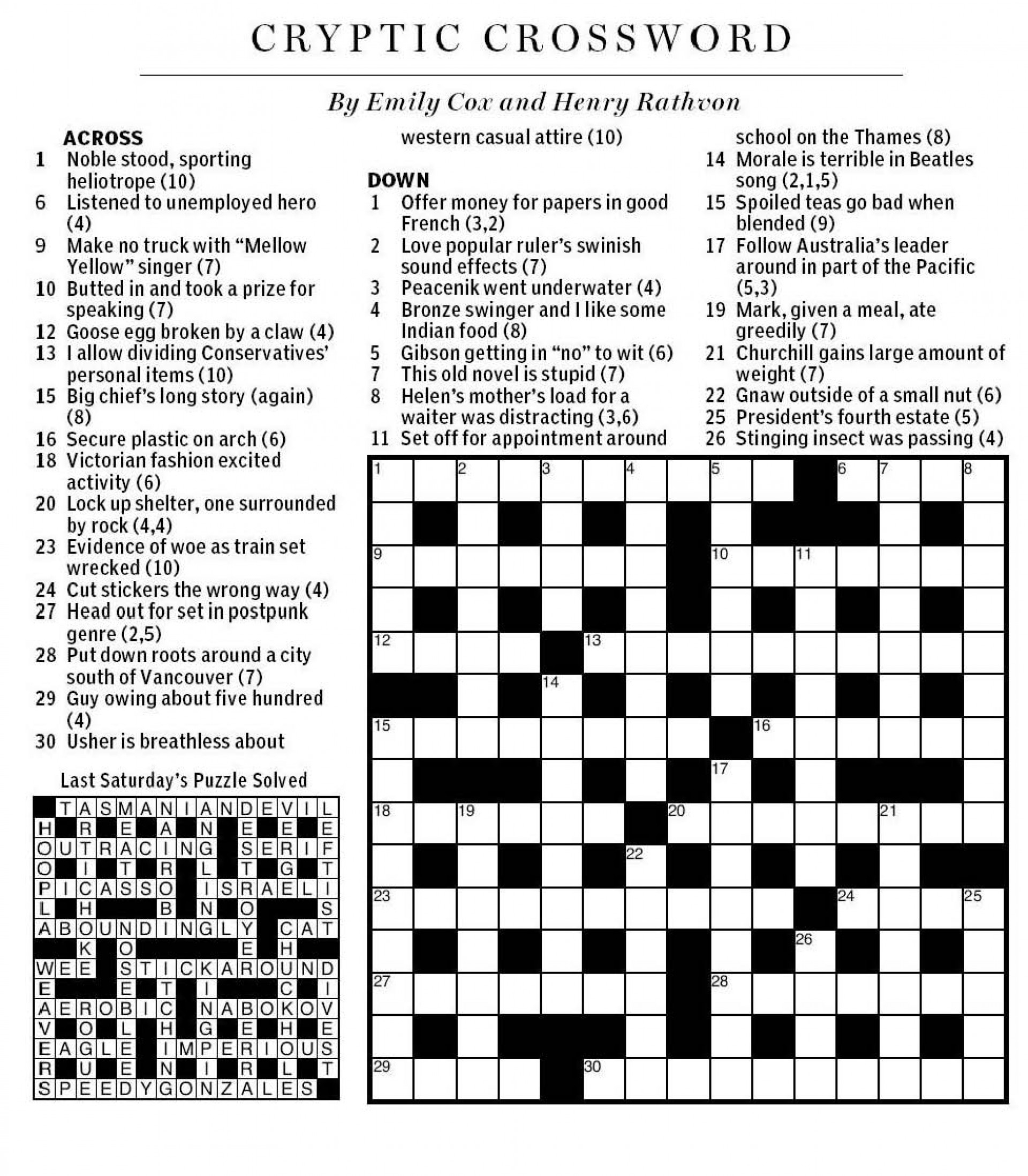 La Times Printable Crossword (78+ Images In Collection) Page 2 - Printable Crossword La Times