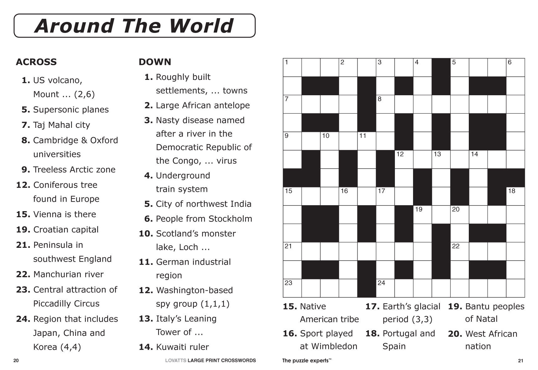 Large Print Crosswords Magazine - Lovatts Crossword Puzzles Games - Large Print Crossword Puzzles Online