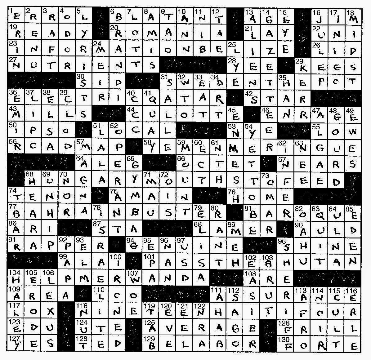 Lem&amp;#039;s Levity: Port Cities - Frank A Longo Printable Crossword Puzzles