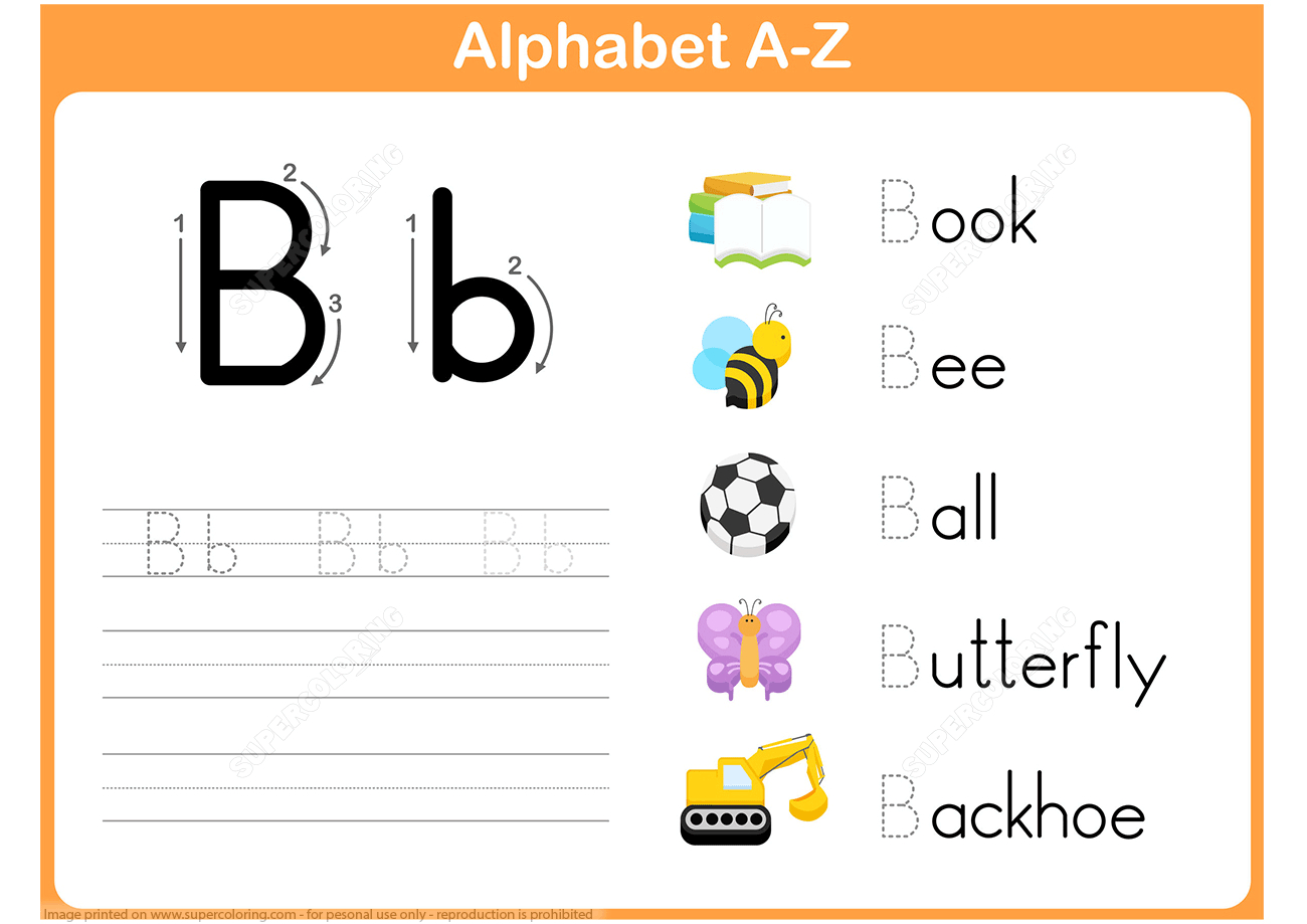 Letter B Tracing Worksheet | Free Printable Puzzle Games - Letter B Puzzle Printable