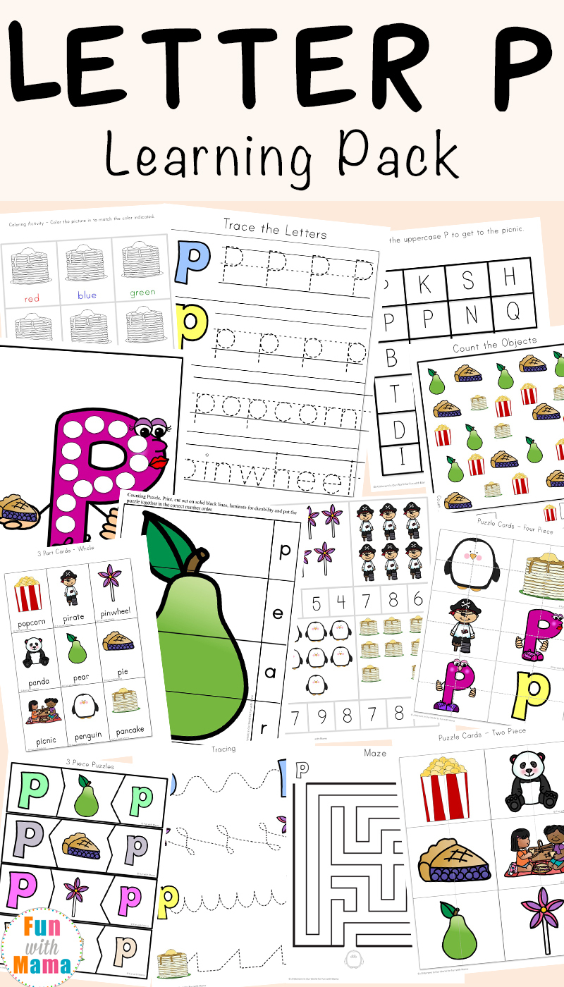 Letter P Worksheets + Printables - Fun With Mama - Printable Letter Puzzle