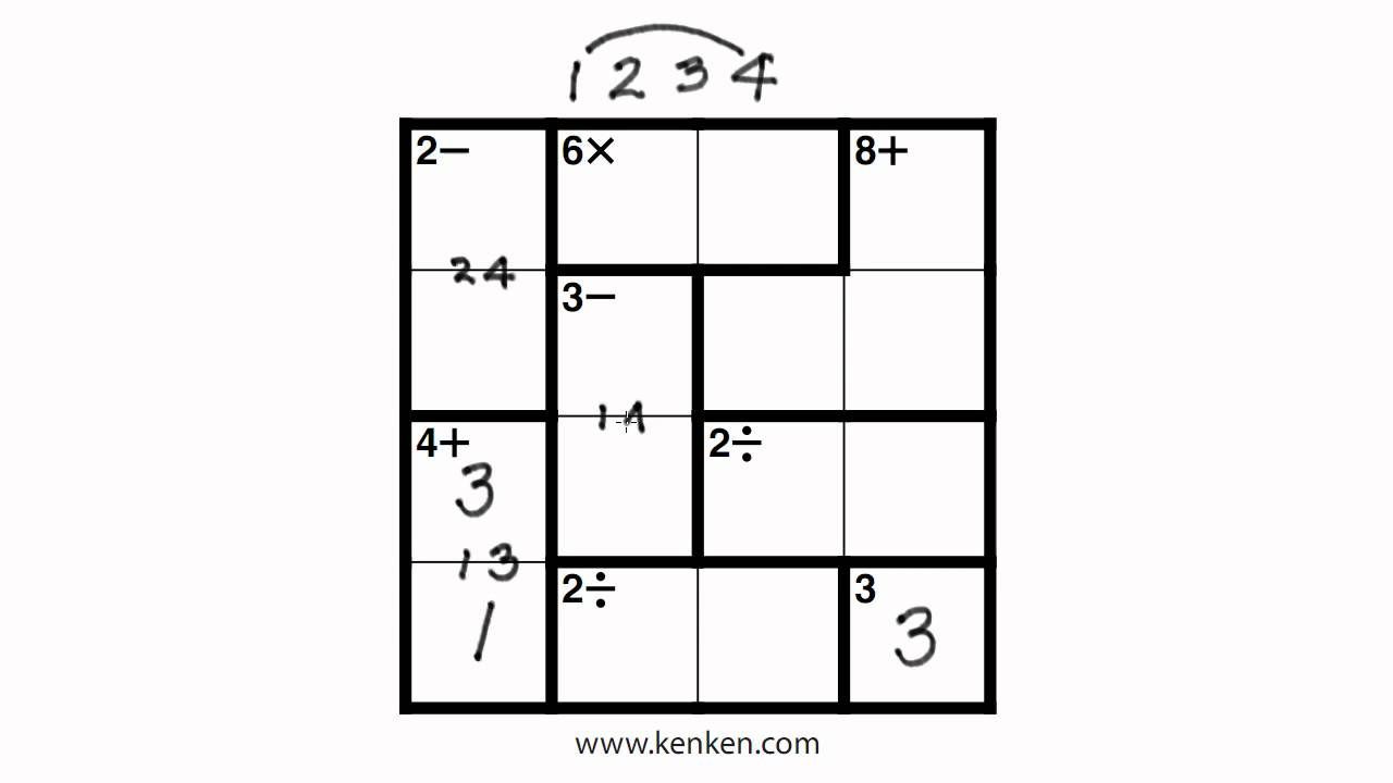 List Of Synonyms And Antonyms Of The Word: 4X4 Kenken - Printable Kenken Puzzle 7X7