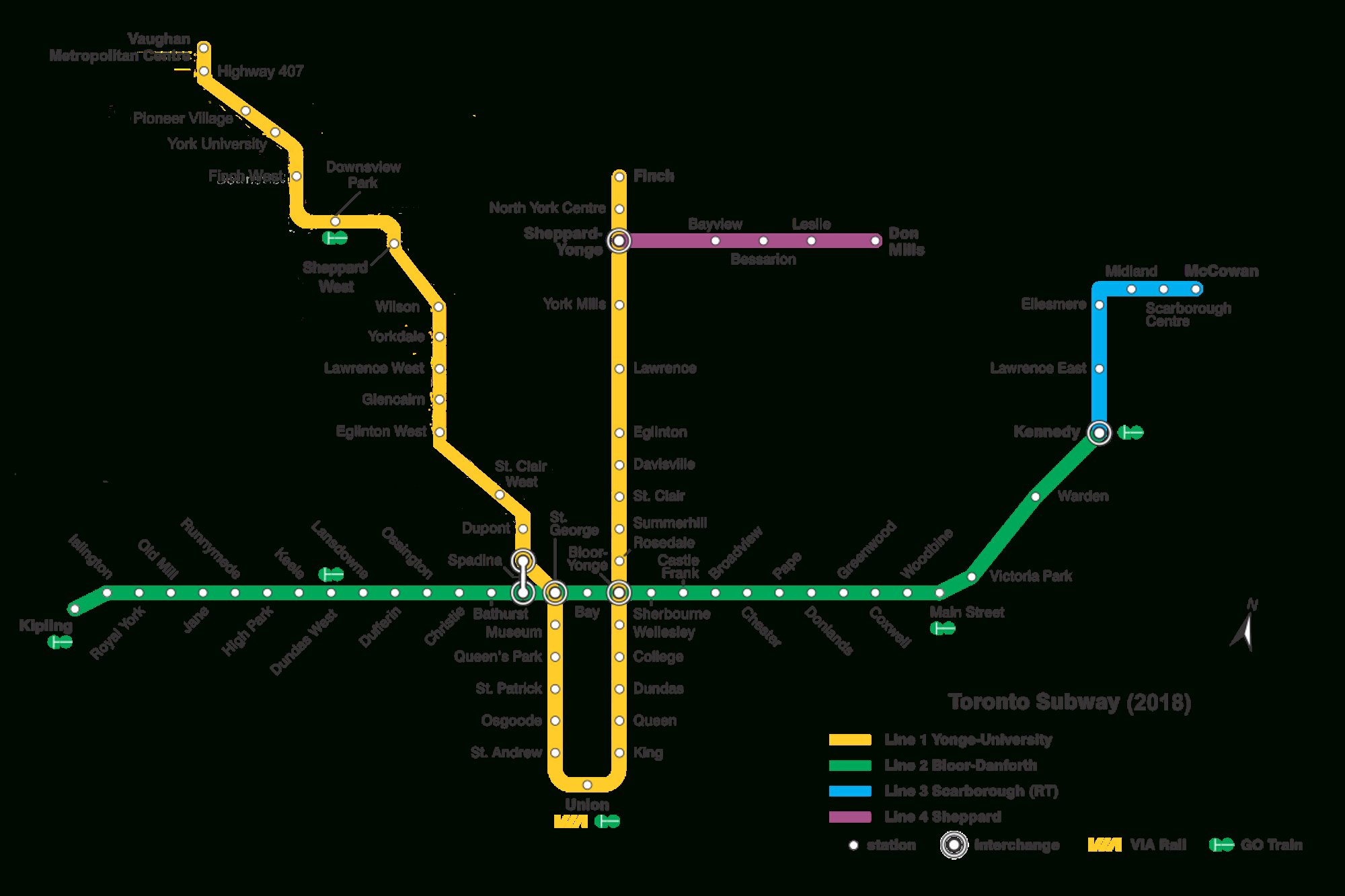 List Of Toronto Subway Stations - Wikipedia - Printable Crossword Metro