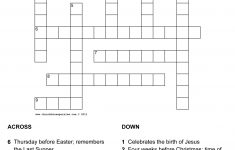 Liturgical Calendar Puzzle - Printable Epiphany Crossword Puzzle