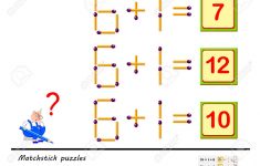 Logic Puzzle Game. In Each Task You Must Move 1 Matchstick To - Printable Matchstick Puzzles
