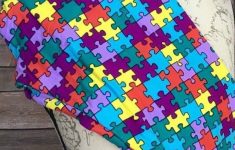Lularoe Tc Puzzle Piece Leggings Nwt Autism Awareness * Unicorn - Puzzle Print Leggings