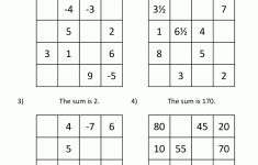 Magic Square Worksheets - Printable Puzzles 4X4