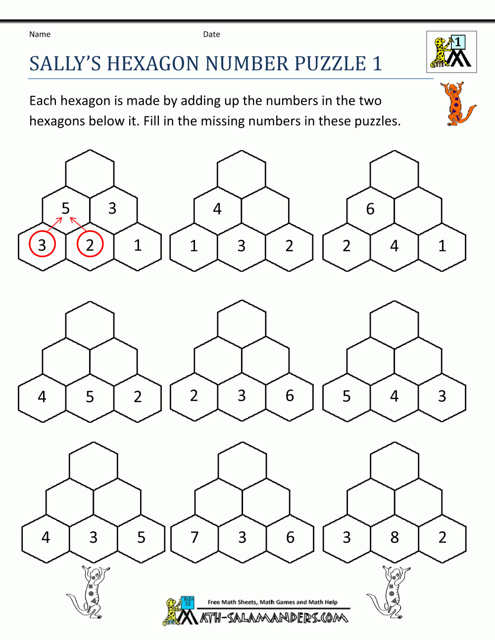 Math Puzzle 1St Grade - Crossword Puzzle 1St Grade Printable