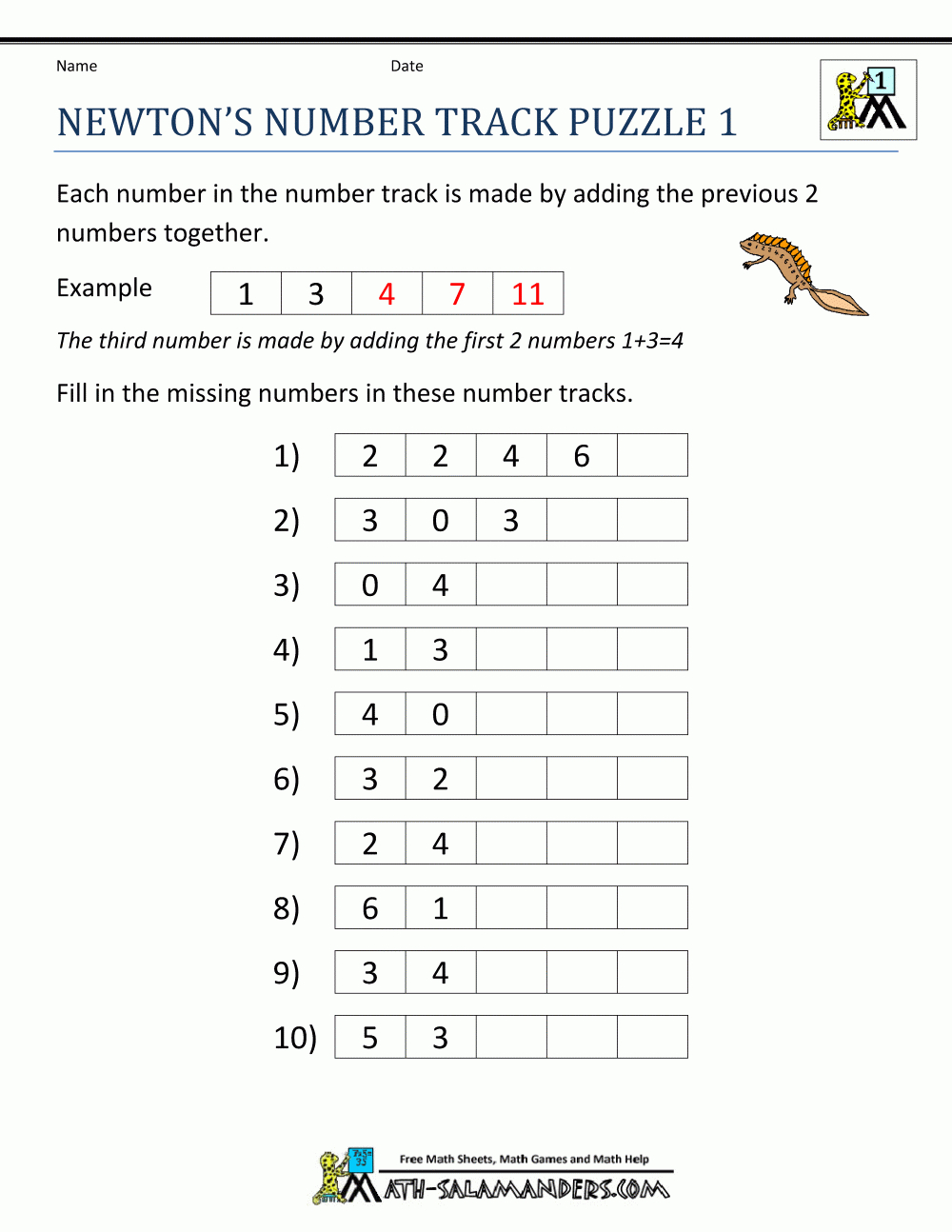 Math Puzzle 1St Grade - Printable Puzzles For 1St Graders