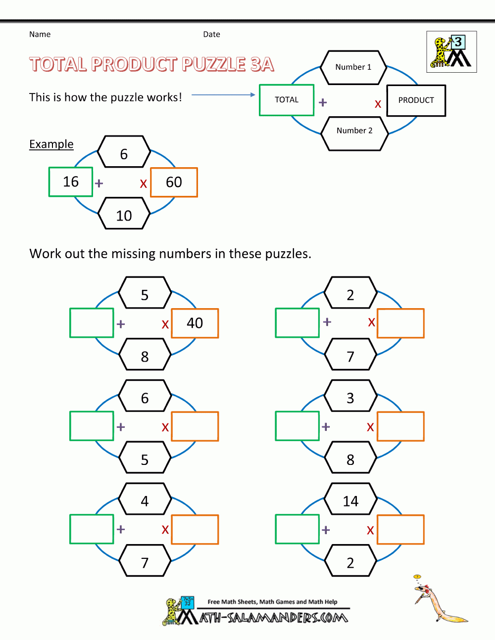 Math Puzzle Worksheets 3Rd Grade - Printable Math Puzzles Pdf