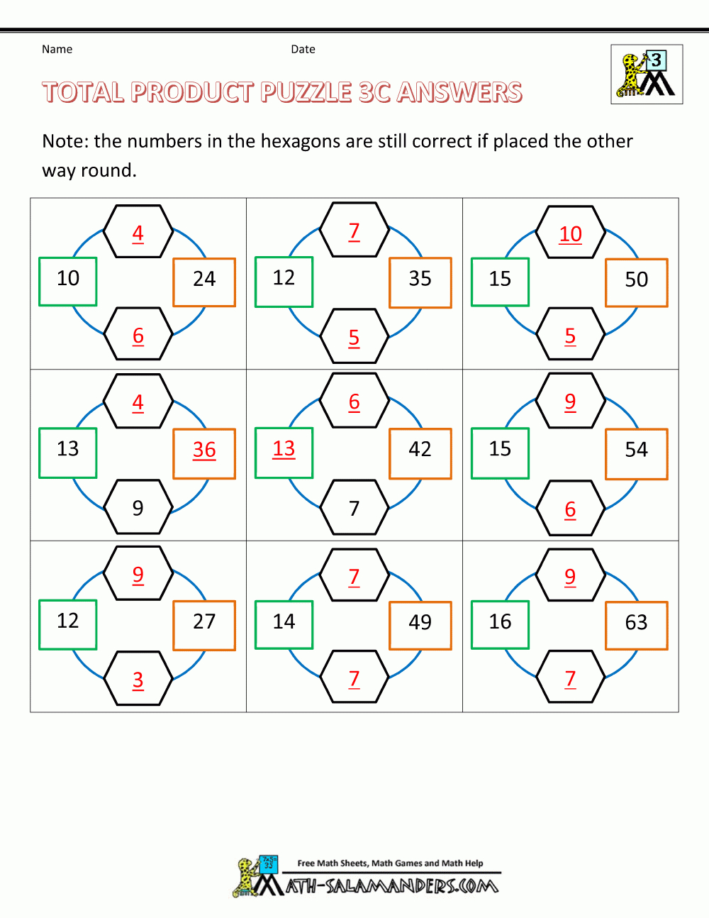 Math Puzzle Worksheets 3Rd Grade - Printable Puzzle Games Pdf