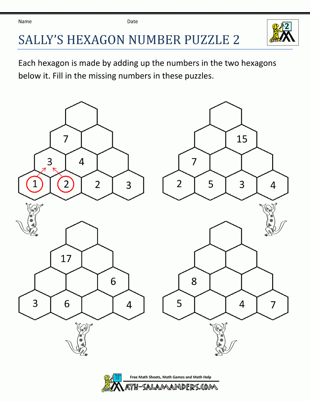 Math Puzzles 2Nd Grade - Grade 2 Puzzles Printable