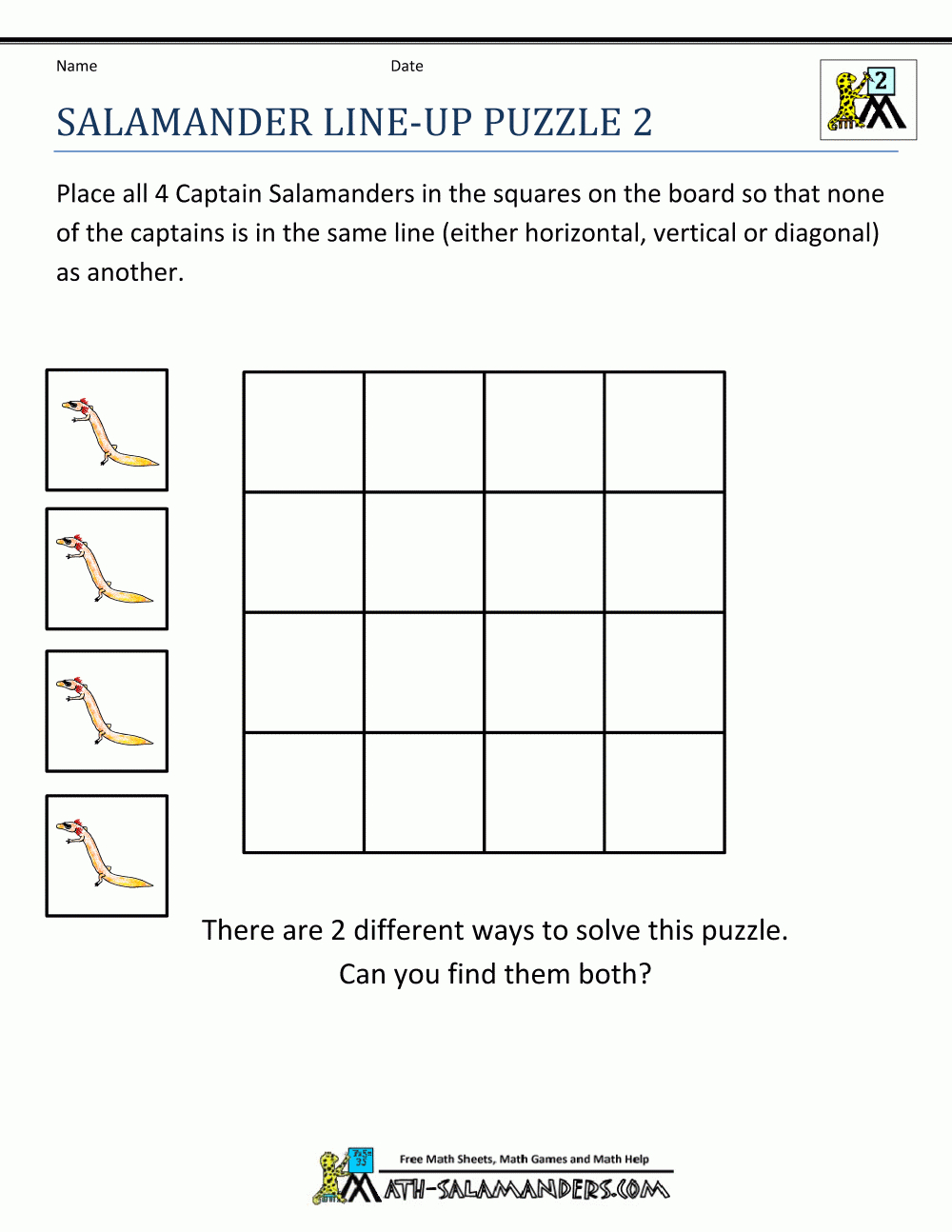 Math Puzzles 2Nd Grade - Printable Puzzles For Year 2