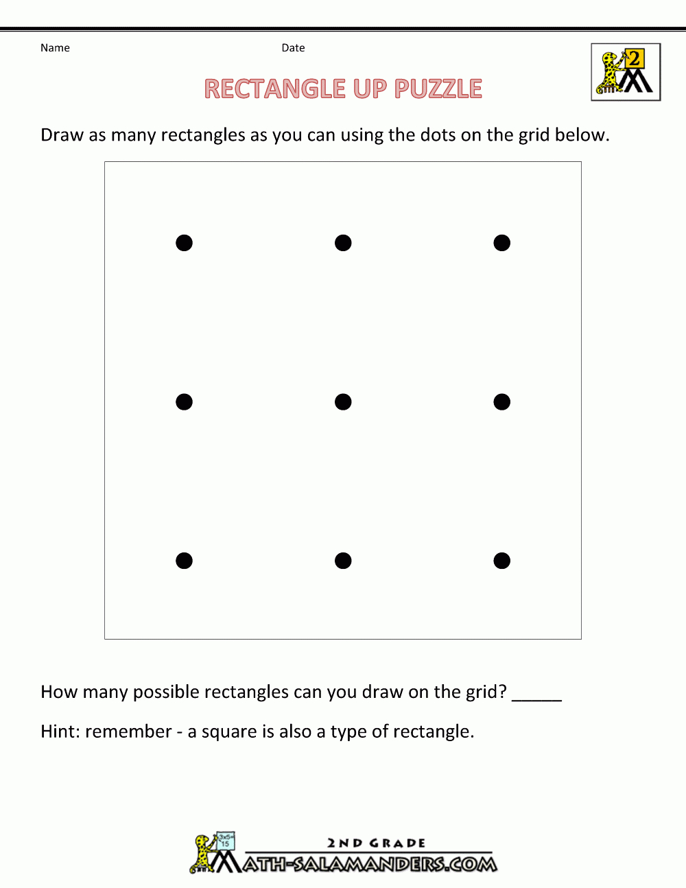 Math Puzzles For Kids - Shape Puzzles - Printable Maths Puzzles For 6 Year Olds
