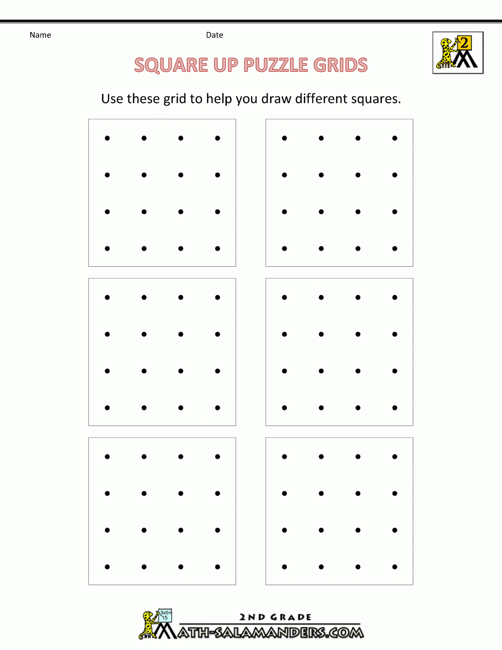 Math Puzzles For Kids - Shape Puzzles - Printable Square Puzzle